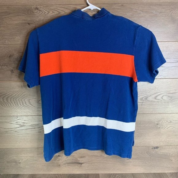 Polo Sport Ralph Lauren Mens Shirt Blue Orange Stripe Short Sleeve Logo XXL - Picture 2 of 6